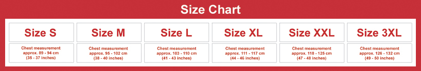 Size Chart Shirts